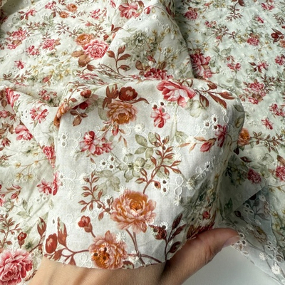 Вышивка с принтом Цветочный романс