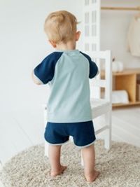 Комплект футболка и шорты "Атлантика" из рифленой ткани 0+