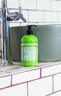 Dr. Bronner’s Lemongrass & Lime - жидкое мыло для тела и волос /   355  ml  / GTIN 0018787830550