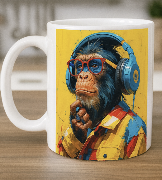 Кружка с принтом "Обезьяна"