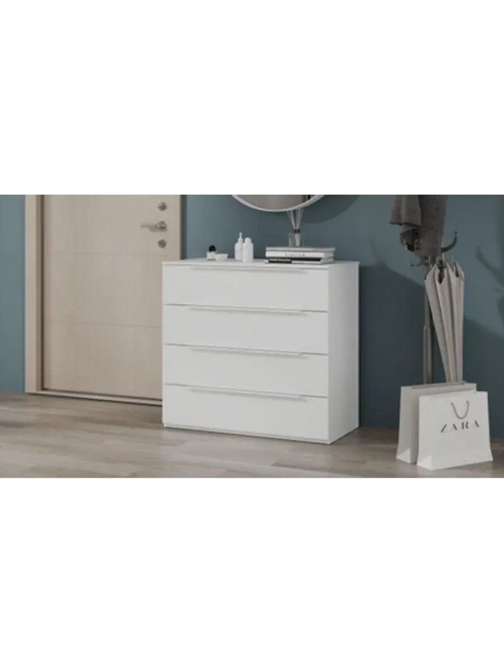 Комод для одежды Белый Жемчуг 90х45х84 см