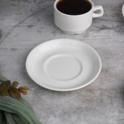 Чайная пара 130 мл белая d 6,9 см h5,2 см фарфор Stackable P.L. Proff Cuisine [4]