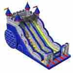 Коммерческий надувной батут-горка «Средневековая крепость» 14×7×9 м