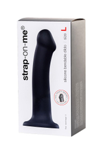 Черный фаллос на присоске Silicone Bendable Dildo L - 19 см. (Цвет: черный)