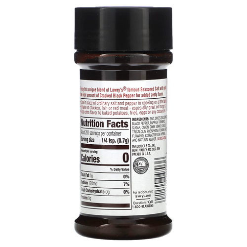 Lawry's, соль с молотым черным перцем, 141 г (5 унций)