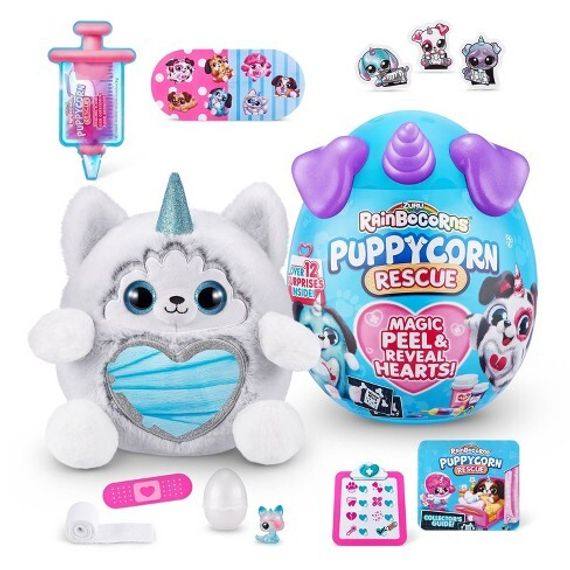 ZURU S001-RAINBOCORNS-SEQUIN SURPRISE-SERIES 5 Puppycorn Rescue, yumşaq oyuncaq