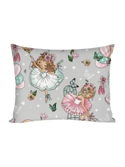 Постельное белье бязь Сказка "Балеринки/Бабочки на розовом" 1,5-сп Наволочка 50х70 см 1 шт Простынь на резинке 90x200 см Пододеяльник 145x205 см