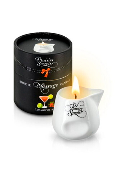 Массажная свеча с ароматом коктейля Космополитен Bougie Massage Candle (80 мл) (Цвет: белый)