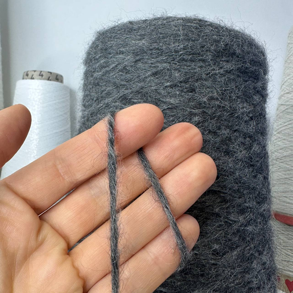 STOCK - Pecci Filati; альпака, меринос, п/а ; 200м/100г; цвет: серый графитовый