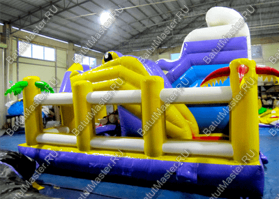 Коммерческий батут "Белый клык" с механизированной головой, размер 6*6*4 м