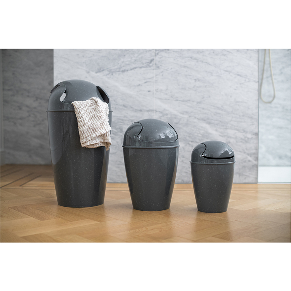 Корзина для мусора с крышкой del organic, 12 л, молочная