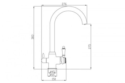 Смеситель Steel Hammer SH 723 SATIN для кухонной мойки