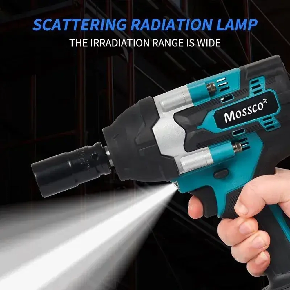 Гайковерт аккумуляторный ударный бесщеточный 21В 1000Нм 2акб 6.0Ач