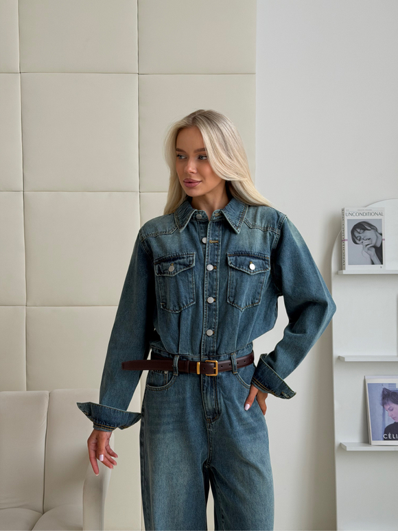 Комбинезон джинсовый