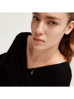 Колье Буква E серебро 925 пробы покрытое золотом