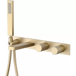 Смеситель для ванны Abber Rund AF8730G золото матовое