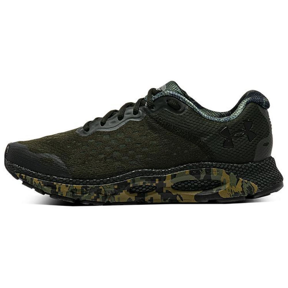 Under Armour Infinite 3 Camo CN comfortable fabric synthetic leather shock absorption, non-slip, wear-resistant, breathable, low-cut casual running shoes for men and women with the same paragraph navy green