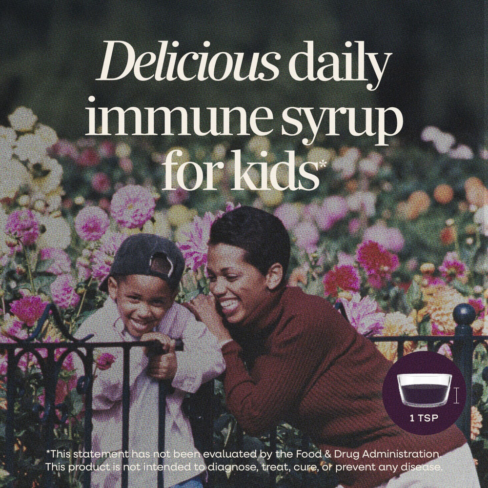 Nature's Way, Sambucus® Kids, сироп для иммунитета из бузины с прополисом и эхинацеей, для детей от 2 лет, 120 мл (4 жидк. унции)