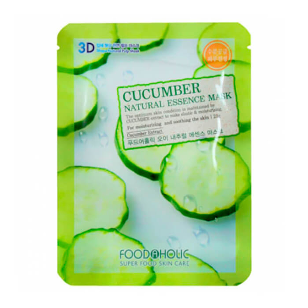 Тканевая маска с экстрактом огурца FOODAHOLIC Cucumber Natural Essence 3D Mask