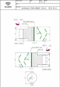 PCD фреза D.100x43x30+DKN Z=3+3 SYMM 2 шт. для Brandt, SCM, IMA, Holzher