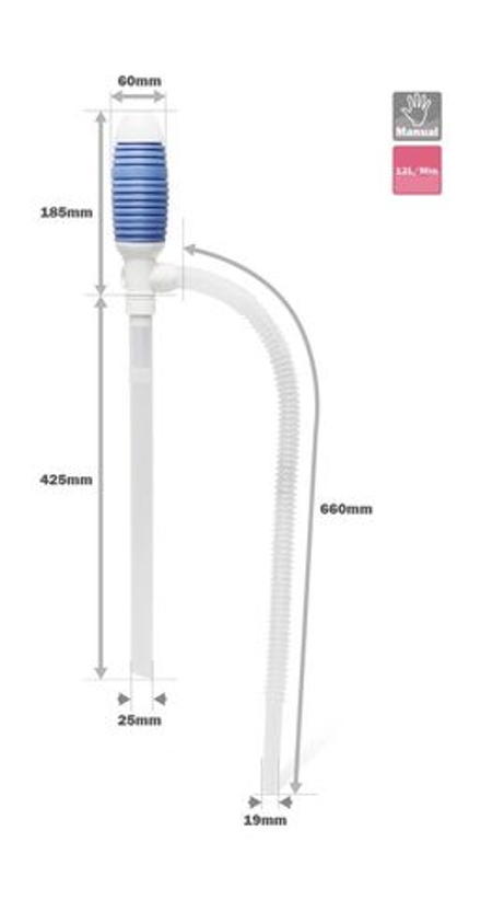 DP-15 Насос ручной для перекачки жидкостей и ГСМ, 12 л/м