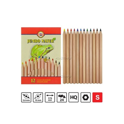 Карандаши цвет. 12шт. Kooh-i-Noor Maxi Jumbo Natur 2172 N 12001 KS