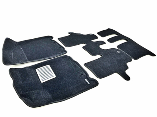 Коврики салона для NISSAN Pathfinder (2014-) (R52)/INFINITI JX/QX 60 (3 ряд) Euromat 3D Lux черные. Арт. EM3D-003723