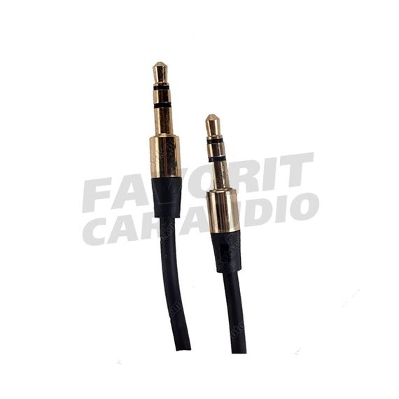 Кабель AUX, Jack 3,5mm(m) - Jack 3,5mm(m) без бренда, 1.0м, круглый, силикон, цвет: чёрный