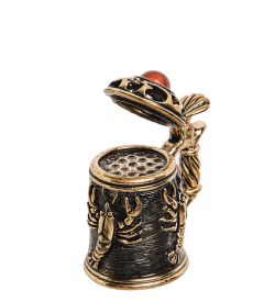 AM-2000 Наперсток «Кружка пивная» (латунь, янтарь)