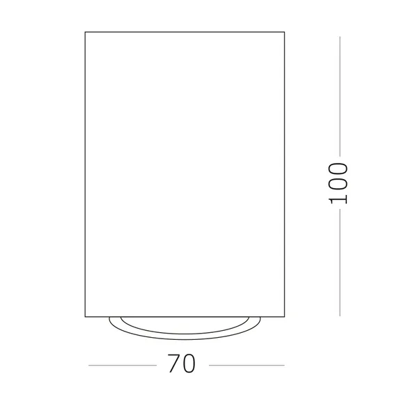 ST108.407.01 Светильник потолочный Черный GU10 1*50W  IP20 D70xH100 220V Без ламп Накладные светильники