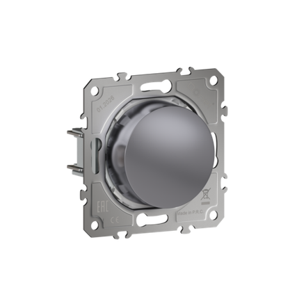 Светорегулятор Triac поворотный,  LED-лампы 100Вт,  акт.нагрузка 300Вт,  цвет сталь,  серия D16,  Donel