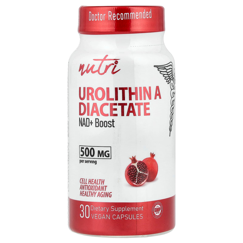Nutri, уролитин A диацетат, 30 веганских капсул (250 мг в 1 капсуле)