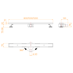 Душевой трап RGW SDR-08B (800)