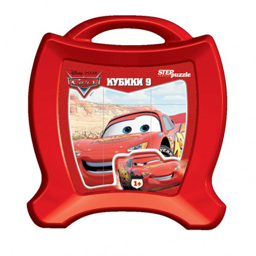 Кубики 9шт "Тачки"