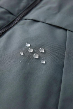 ZARA КУРТКА С НАДПИСЬЮ WATER REPELLENT, СТАЛЬНОЙ