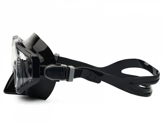 Набор маска+трубка в сумке Sargan Панорама-М черный/черный