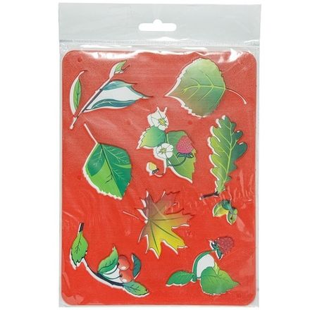 Трафарет раскраска Листья Пчелка