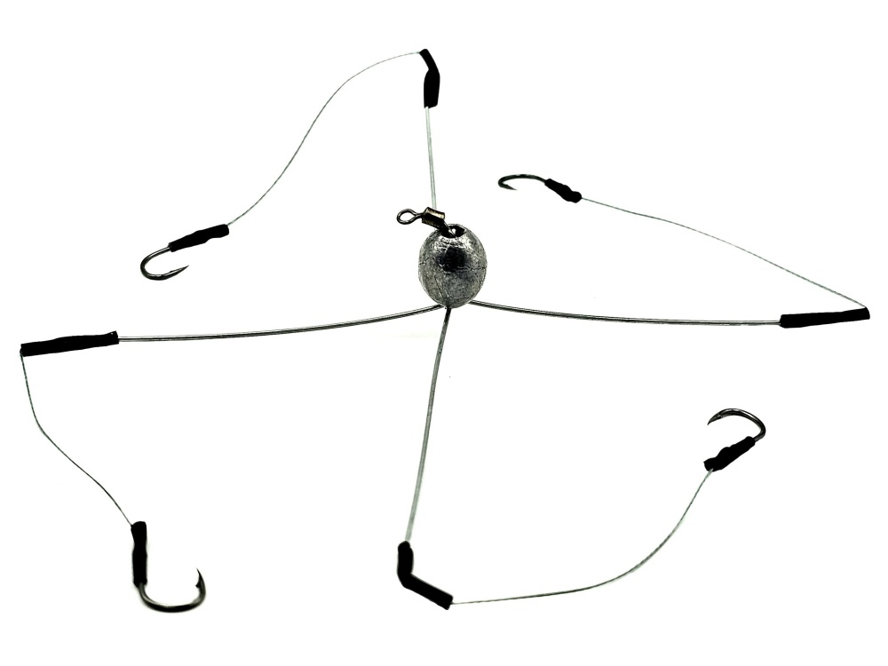 Снасть зимняя донная "Паучок", 11гр., 4 кр.№8