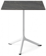 Стол ламинированный обеденный Scab Design Tripe, белый, черный мрамор Сахара