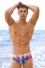 Мужские плавки с разноцветным принтом Dorenase (Размер: XL) (Цвет: разноцветный)