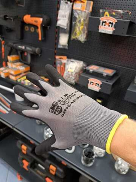 Защитные перчатки антискользящие с уровнем сопротивления порезам 1 NPPE-ASCRG1, размер M/L/XL/XXL