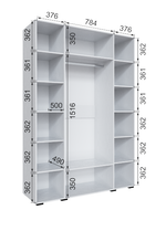 Шкаф без зеркала Бруклин 160Ш