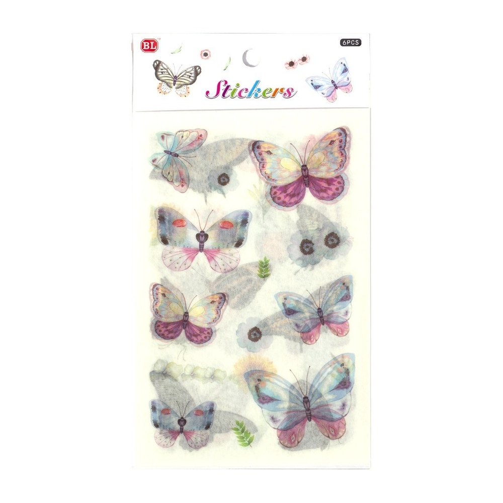 Наклейки детские Alingar, 10 см х 18,5 см, "Нежность", ассорти, (кофе, сладости, роллы), бумага, пакет с европодвесом