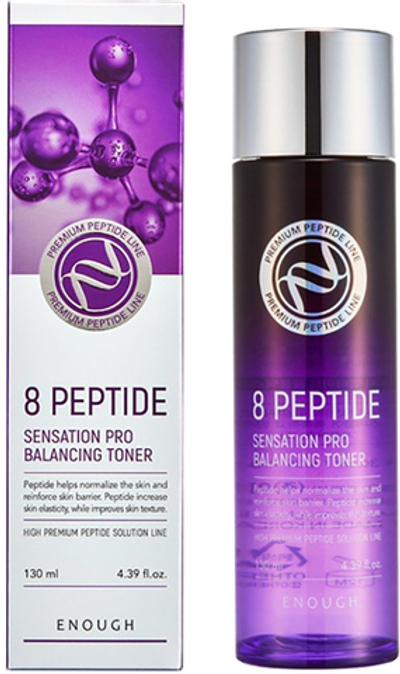 ENOUGH 8 PEPTIDE SENSATION PRO PREMIUM TONER Антивозрастной тонер для лица с пептидами 130 мл