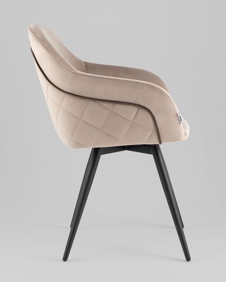 Стул вращающийся Новел New велюр серо-коричневый