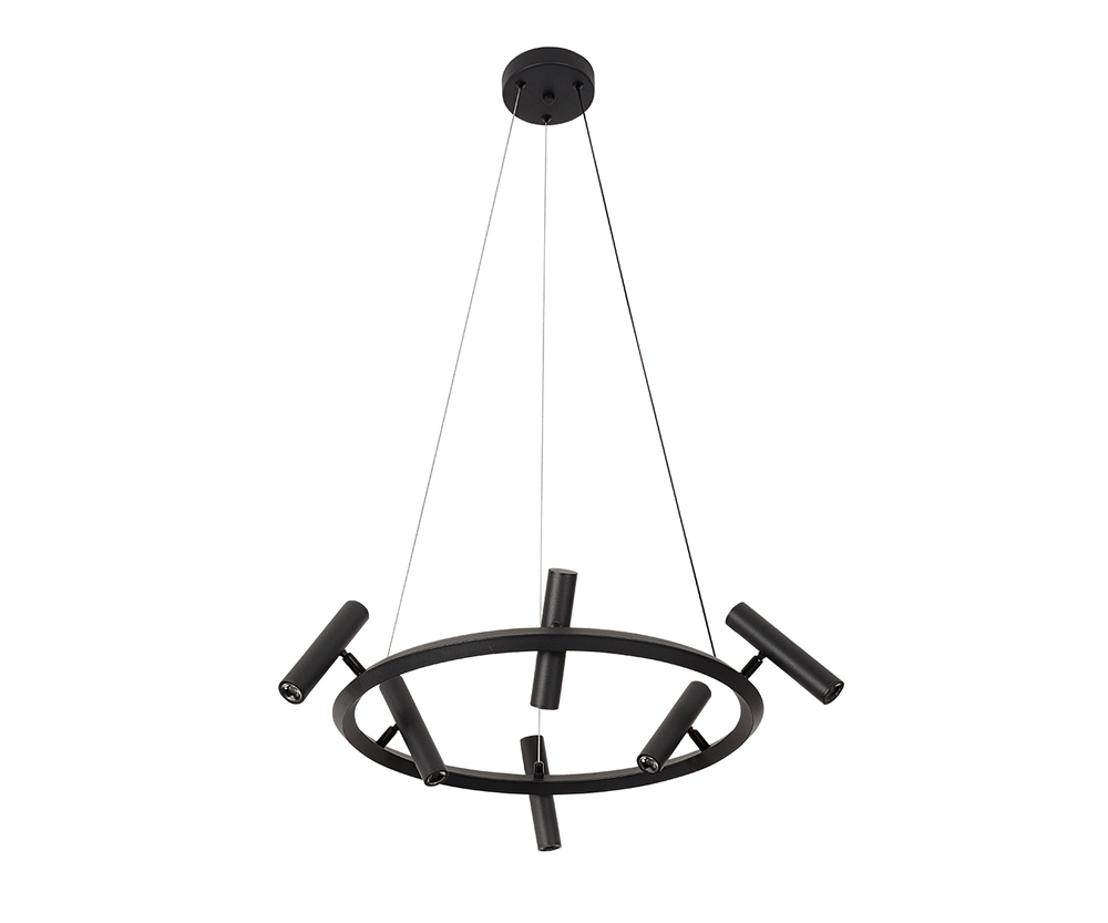 07613-6A,19 Люстра Верония черный Led 18w