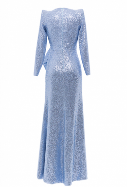 Платье в пол с пайетками 13-02-24 FW