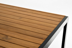 Обеденный стол из алюминия MAYA 200 см темный графит