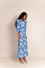 Платье с баской миди