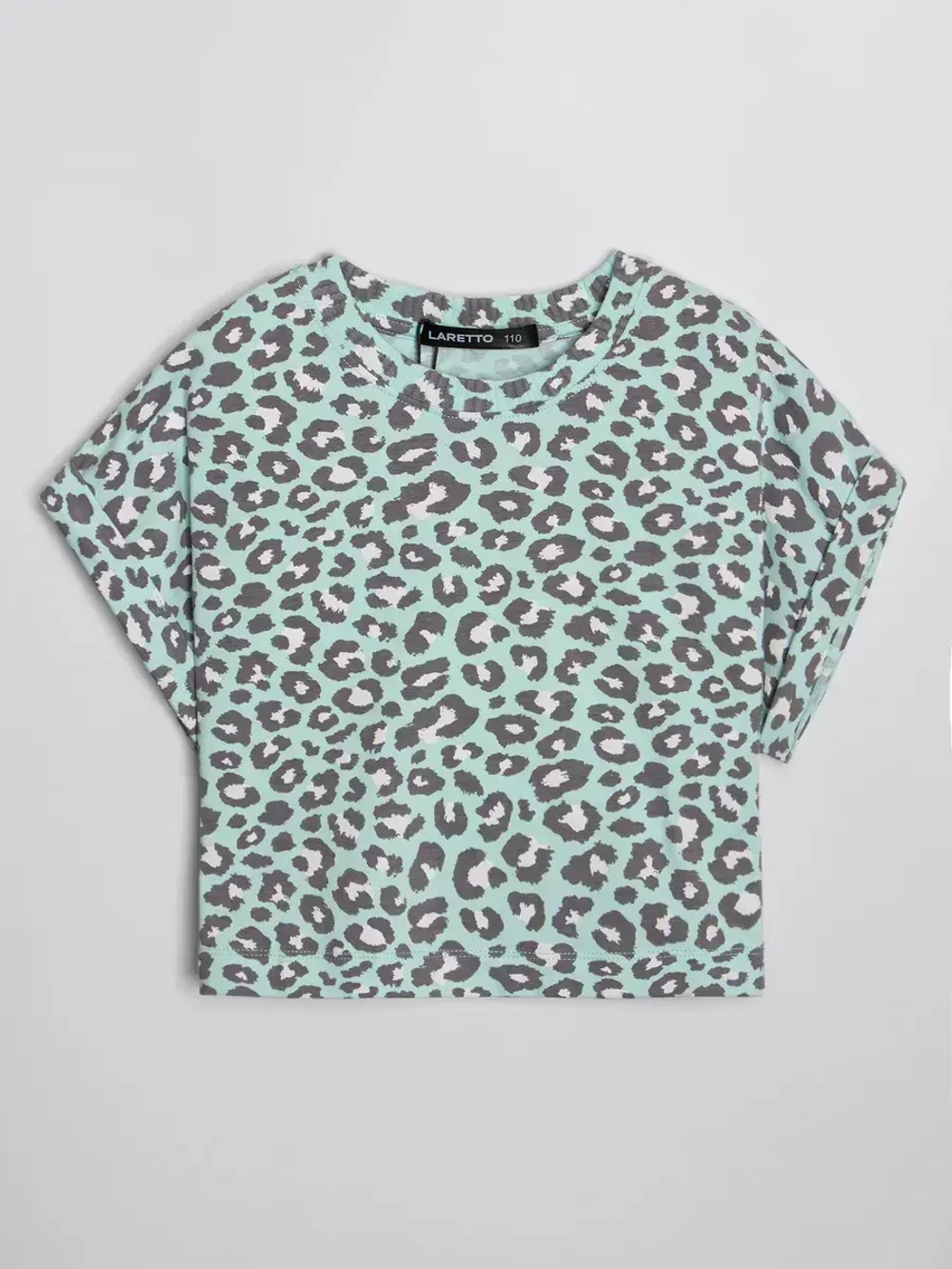 Леопардовая футболка для девочки на лето